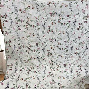 Vintage Shabby Chic Cottage‎ Victorian Botanical French Country Quilt Queen